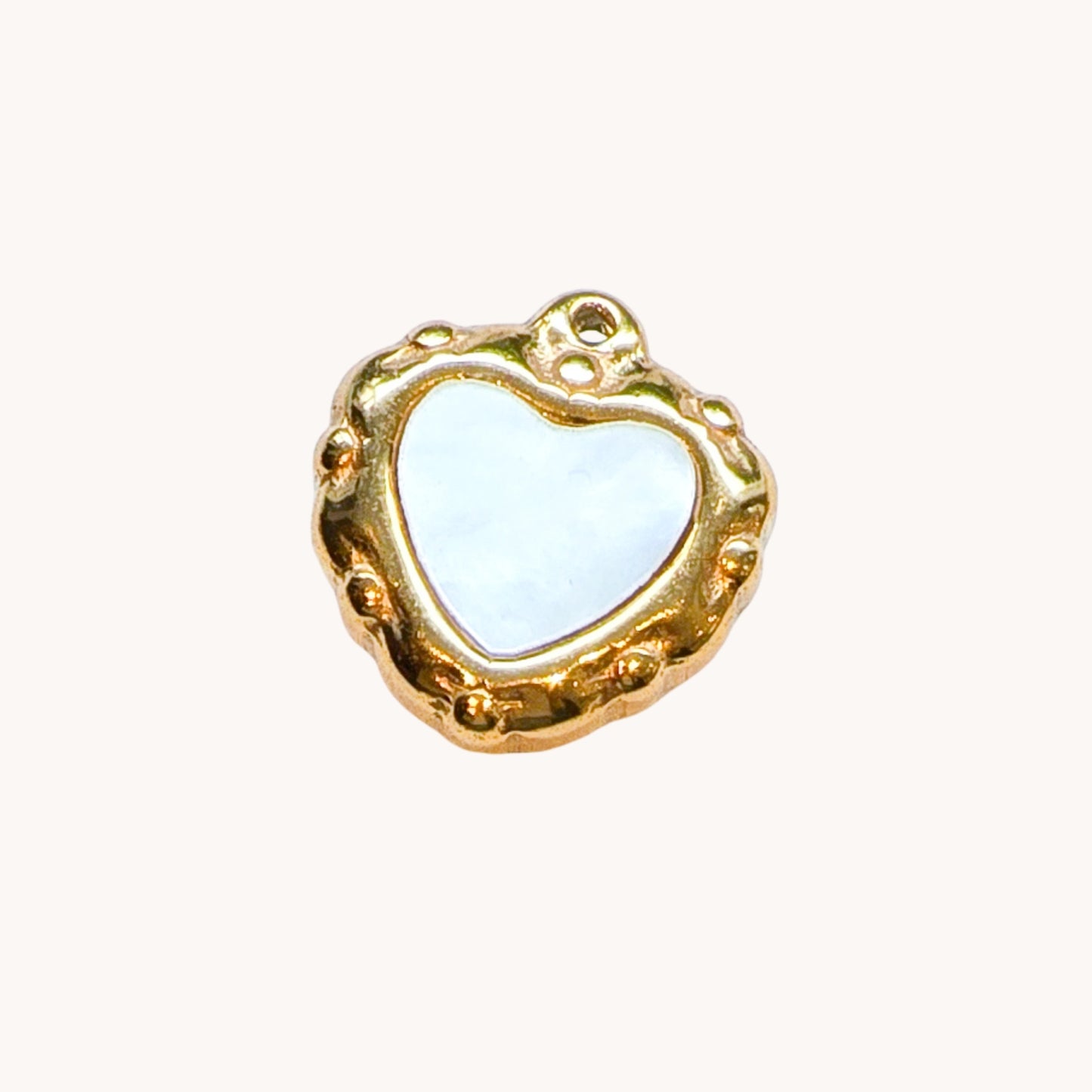 Gold Mirror Heart Charm