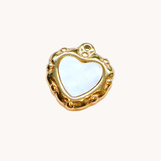 Gold Mirror Heart Charm