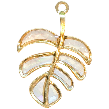 Gold Monstera Leaf Charm