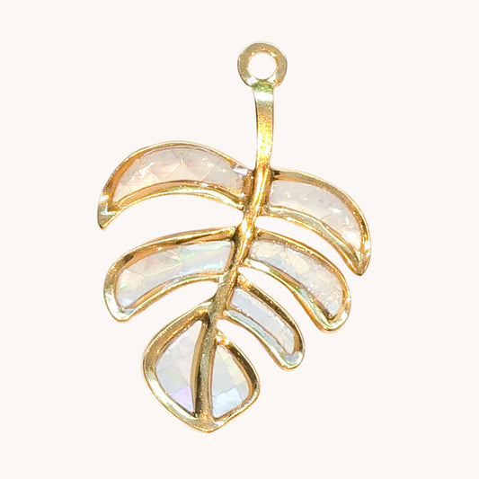 Gold Monstera Leaf Charm