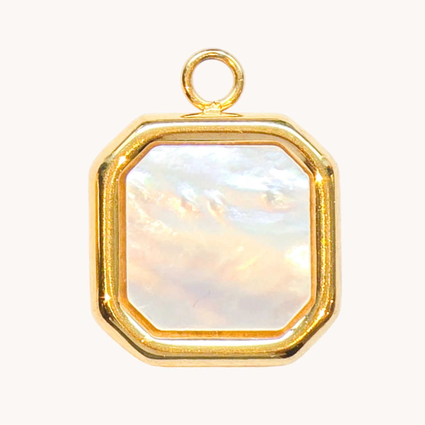 Gold Mother of Pearl Charm