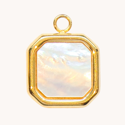 Gold Mother of Pearl Charm