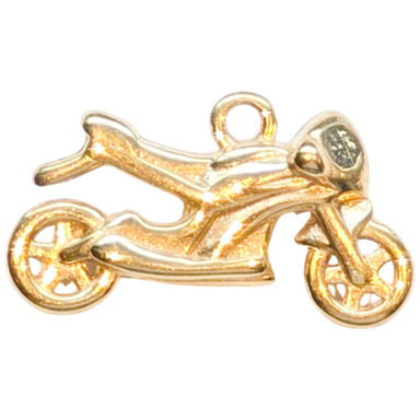 Gold Motorcycle Charm