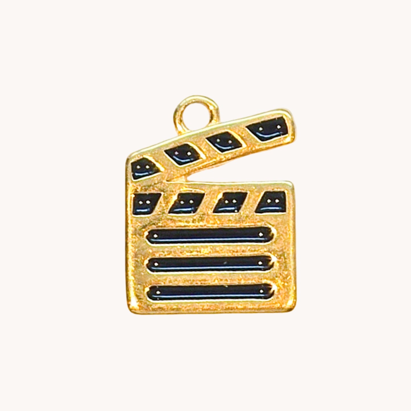 Gold Movie Clapper Charm