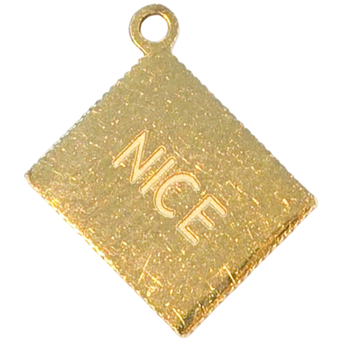 Gold Nice Text Charm