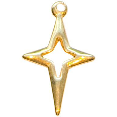 Gold North Star Charm