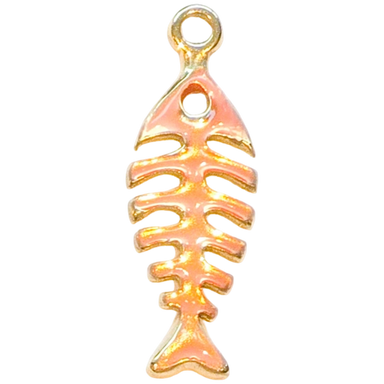 Gold Ombre Fishbone Charm