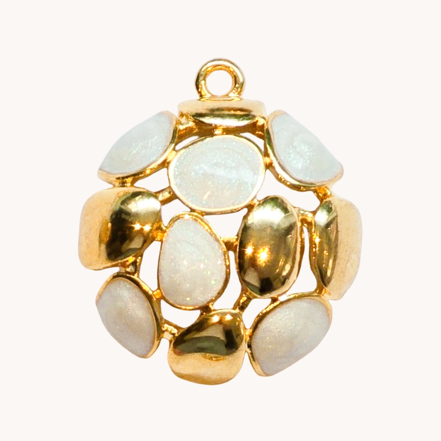 Gold Opal Cluster Charm