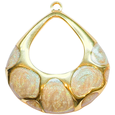 Gold Opal Cluster Drop Charm