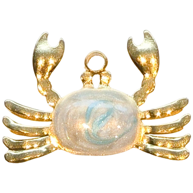 Gold Opal Crab Charm