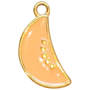 Gold Orange Moon Charm