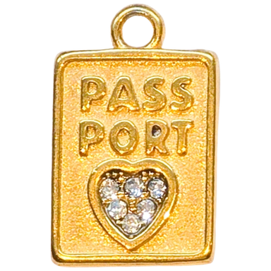 Gold Passport Charm