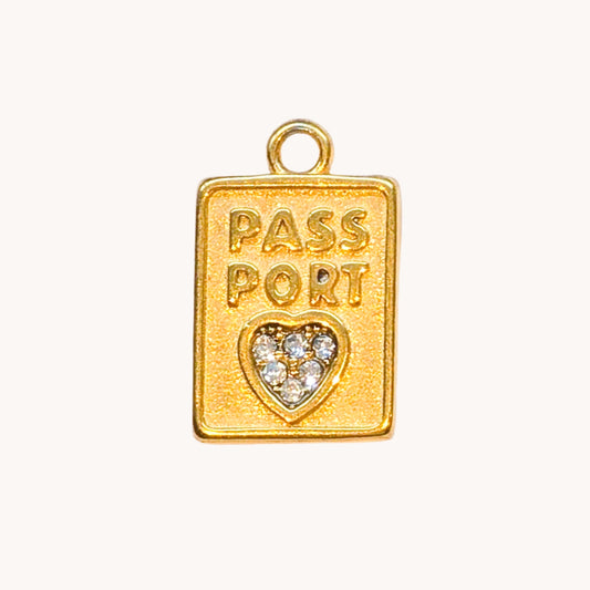 Gold Passport Charm