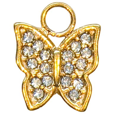 Gold Pave Butterfly Charm