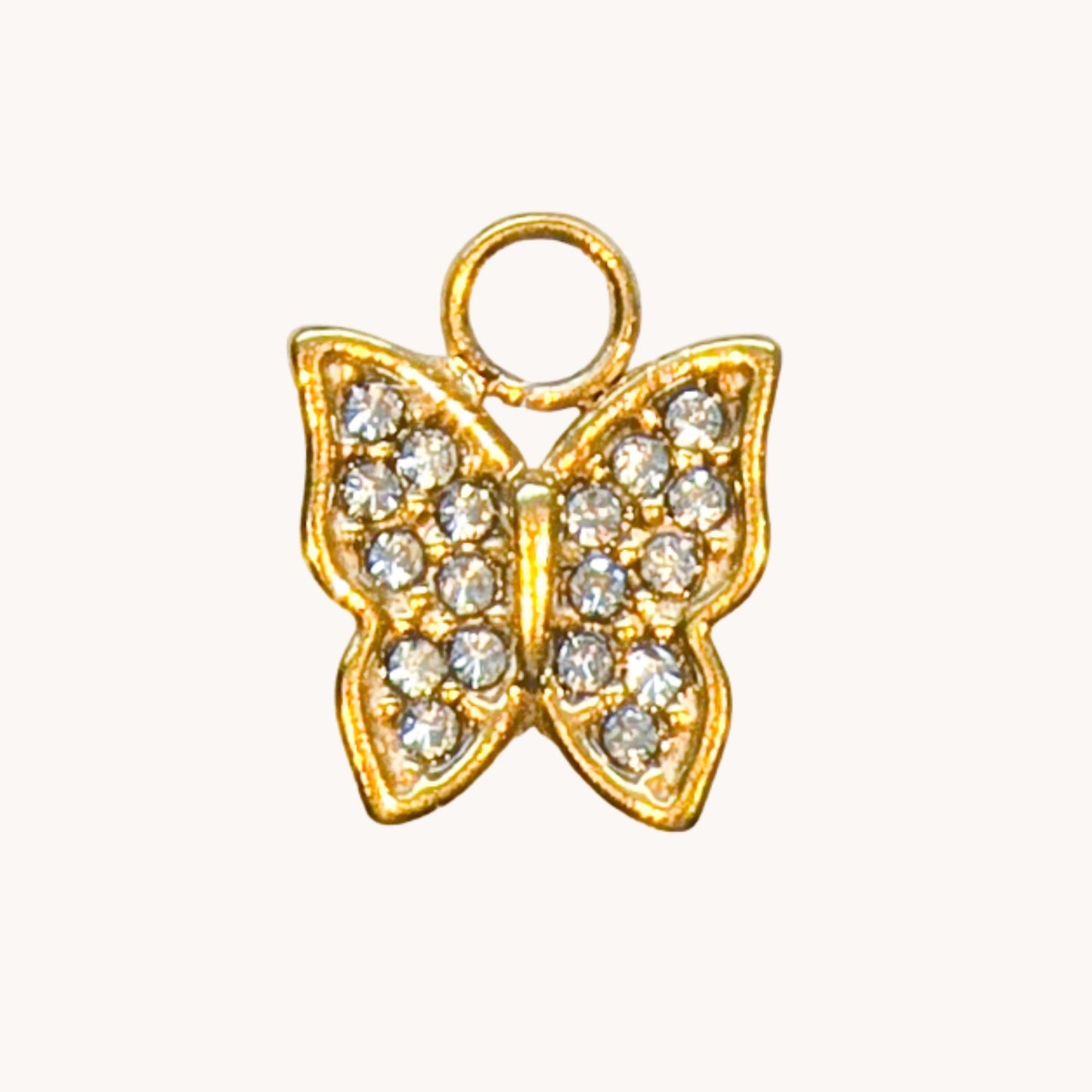Gold Pave Butterfly Charm