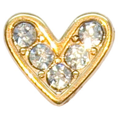 Gold Pave Heart Charm