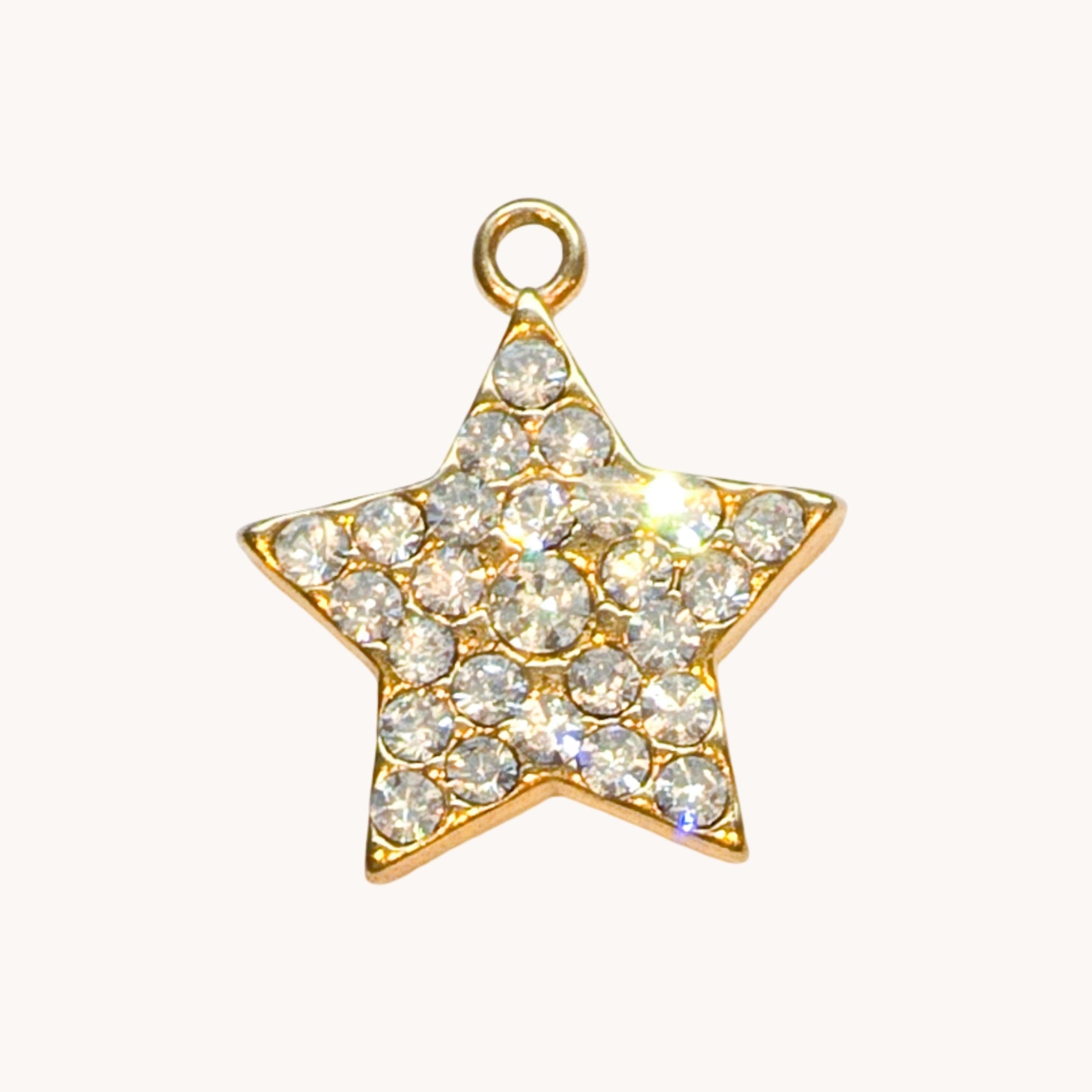 Gold Pave Star Charm