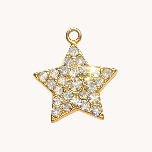 Gold Pave Star Charm