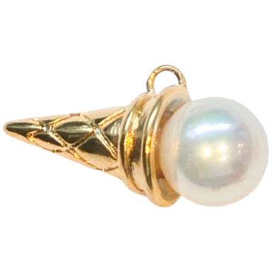 Gold Pearl Icecream Charm