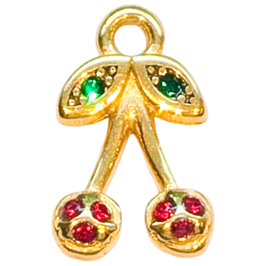 Gold Petite Cherry Charm