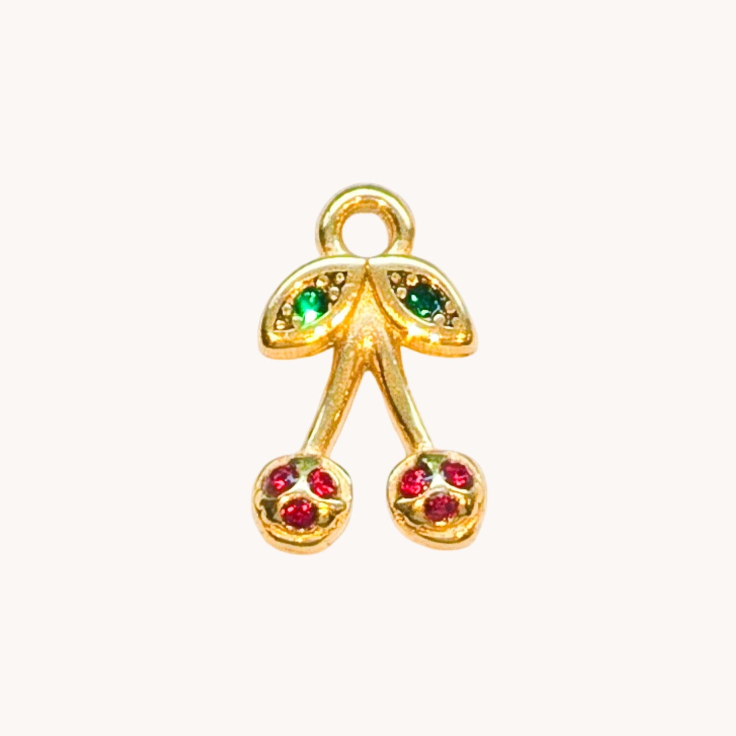 Gold Petite Cherry Charm
