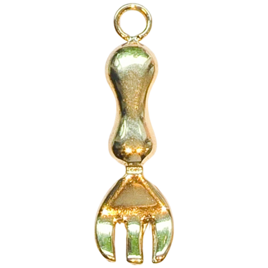 Gold Petite Fork Charm
