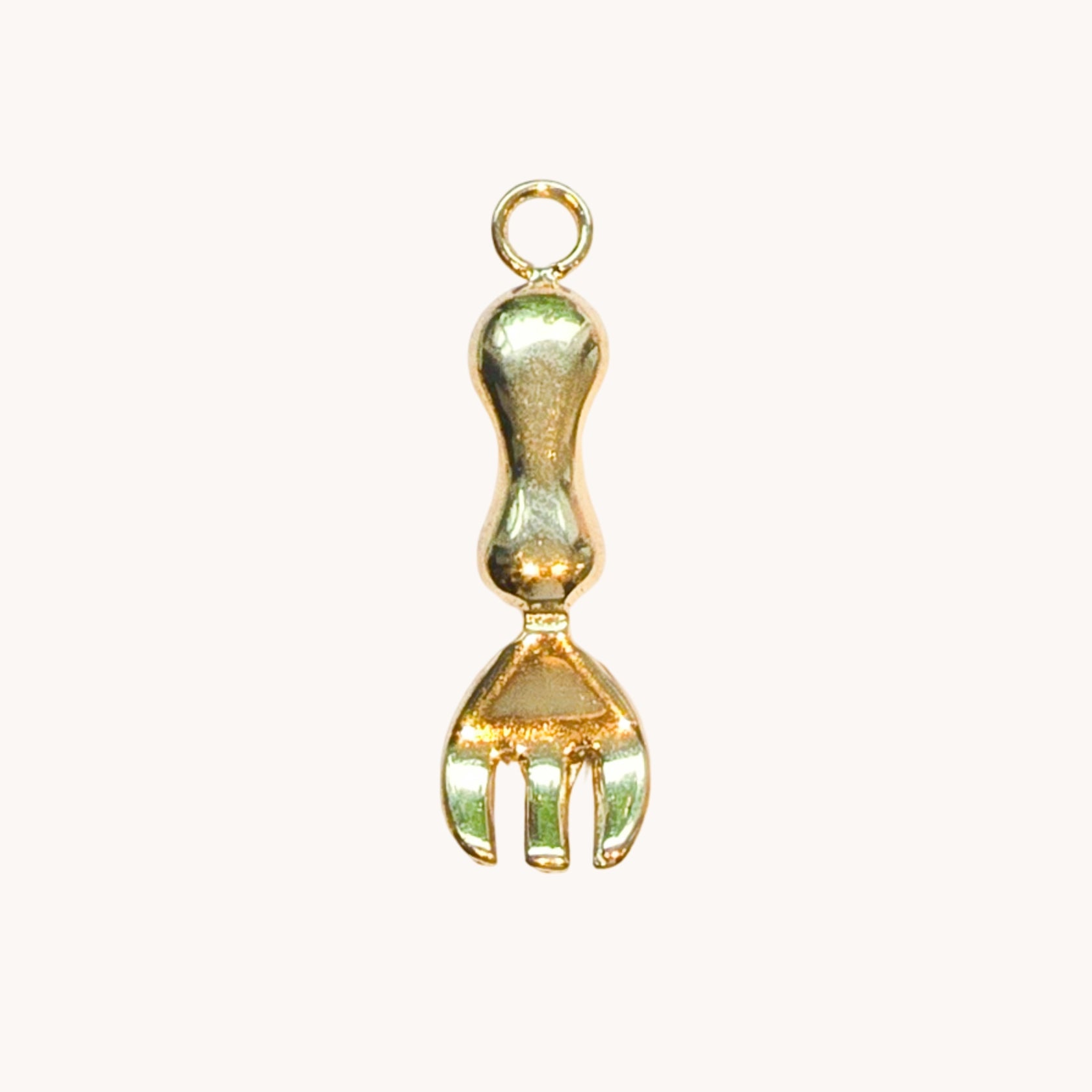 Gold Petite Fork Charm