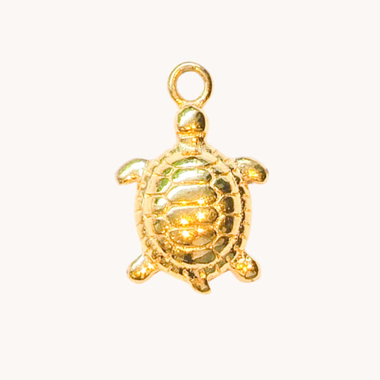 Gold Petite Turtle Charm
