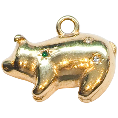 Gold Piggy Charm