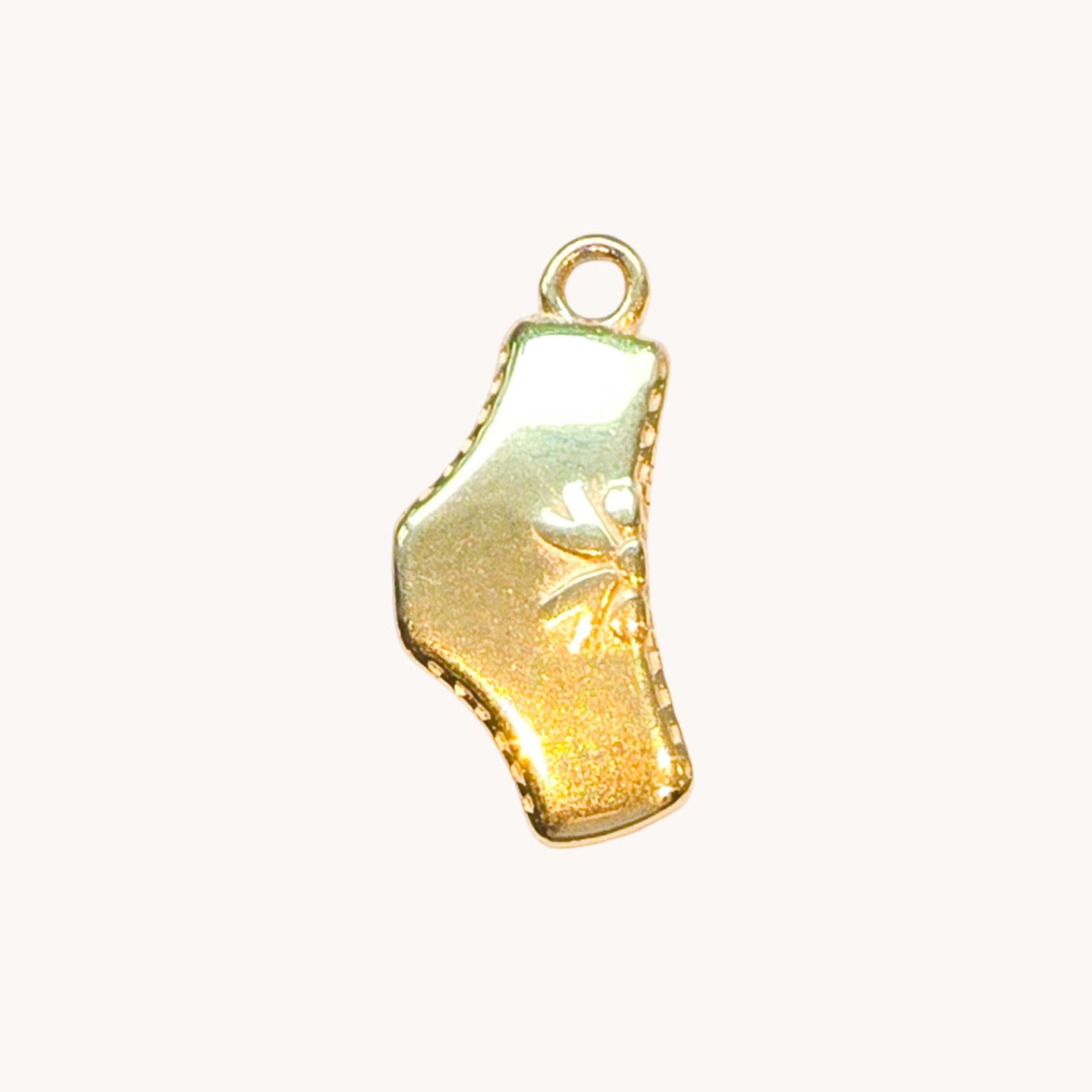 Gold Pointed Boot Charm