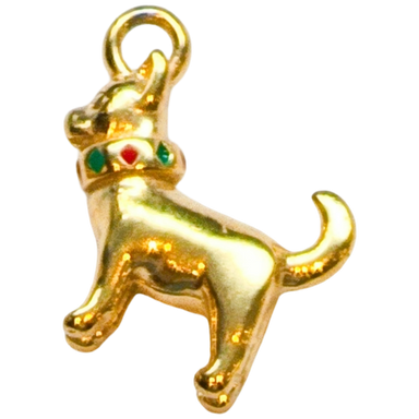 Gold Cat Dog Charm