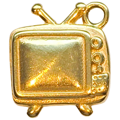 Gold Retro TV Charm