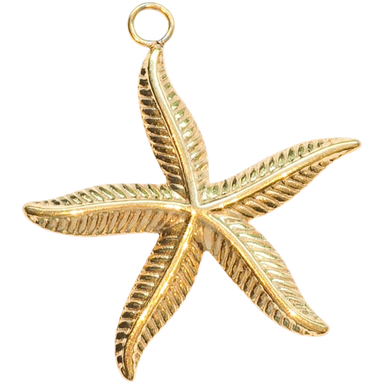 Gold Ridged Starfish Charm