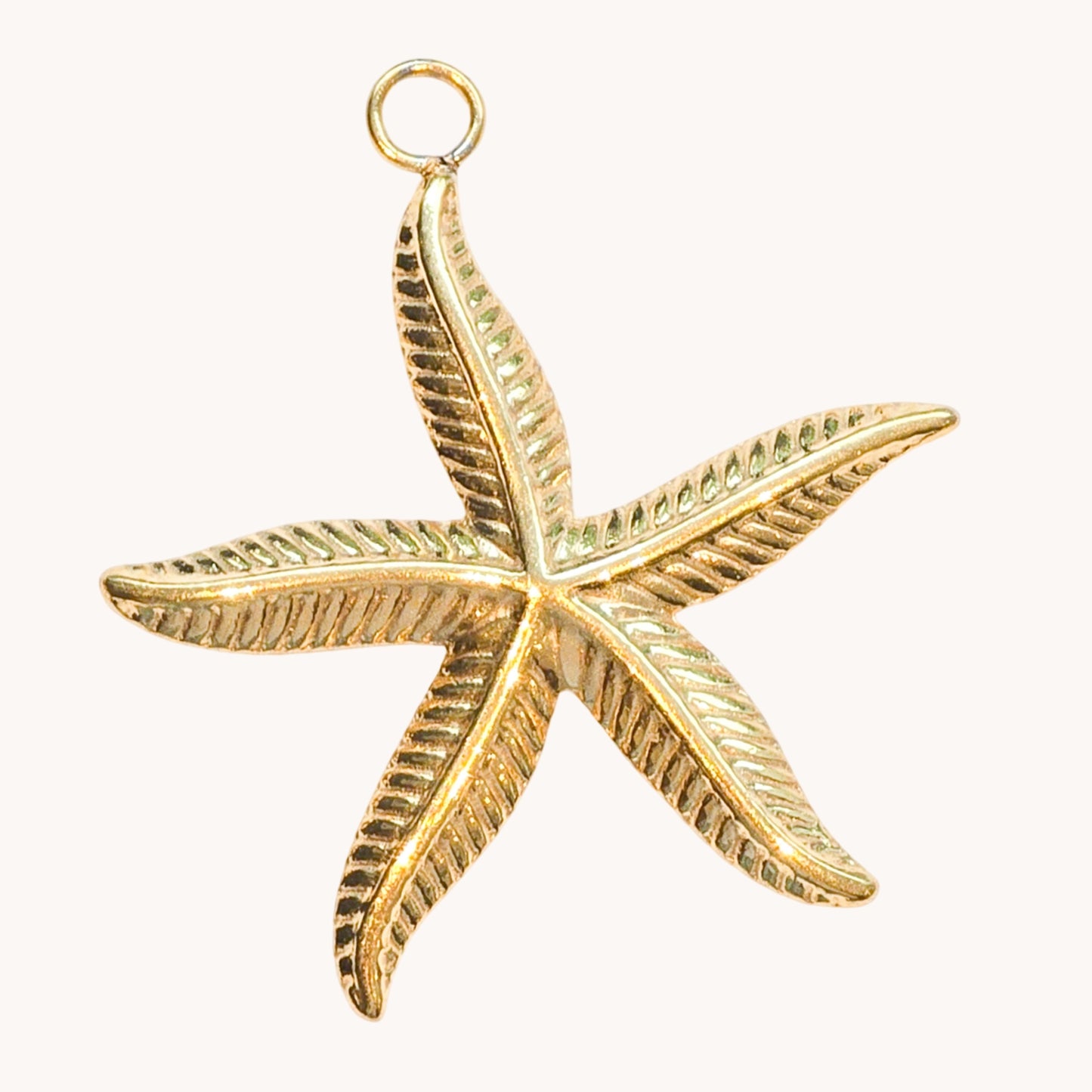 Gold Ridged Starfish Charm