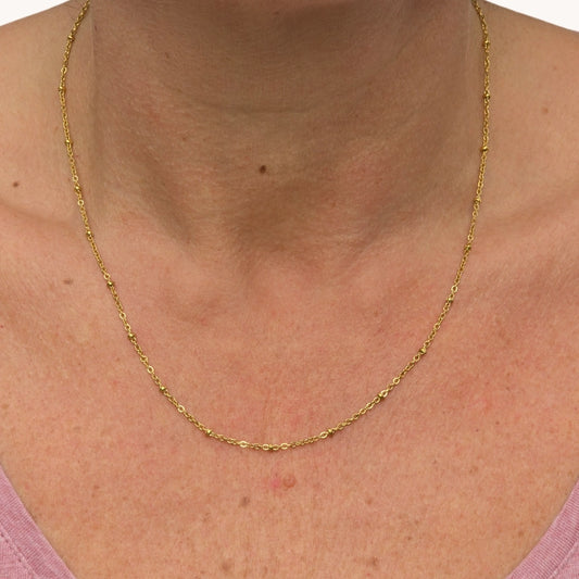 Gold Satellite Chain Necklace