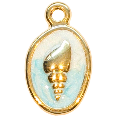 Gold Shell Cameo Charm