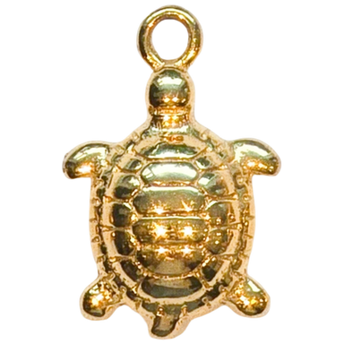 Gold Simple Turtle Charm