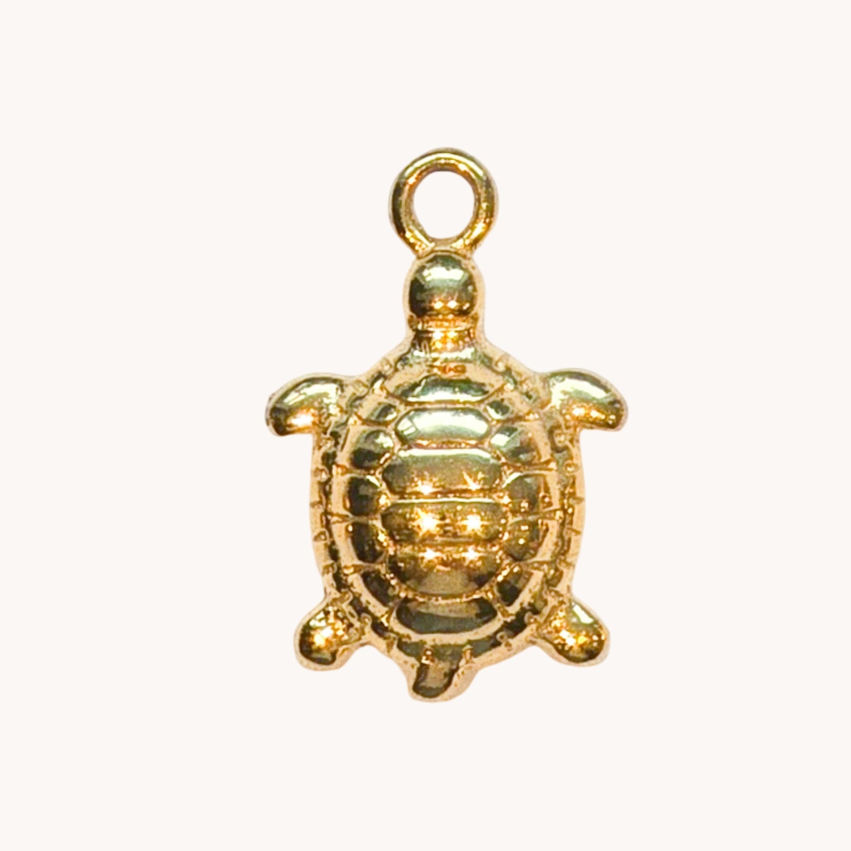 Gold Simple Turtle Charm