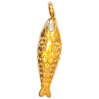 Gold Slim Fish Charm