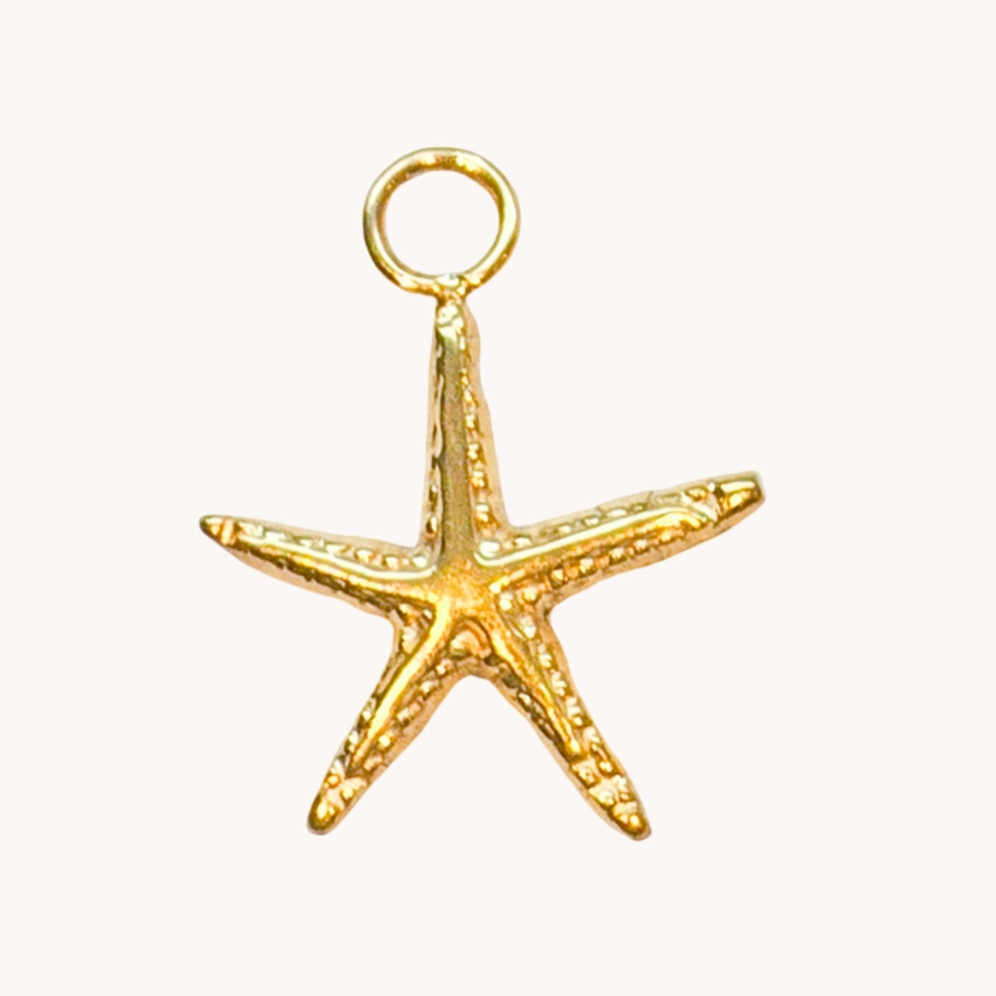 Gold Smooth Starfish Charm