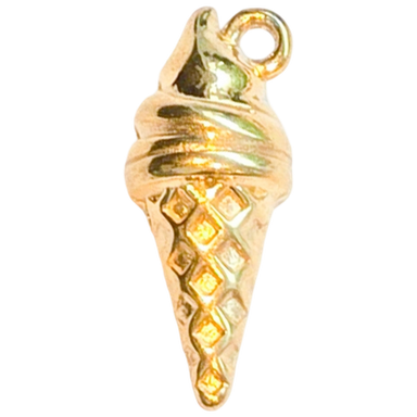 Gold Soft Serve Ice Cream Charm