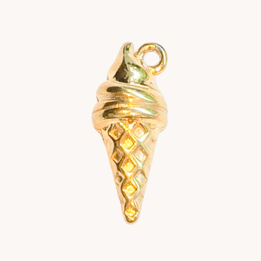 Gold Soft Serve Ice Cream Charm