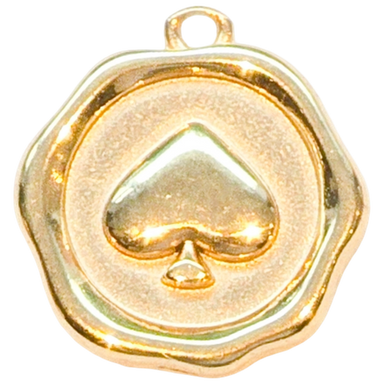 Gold Spade Coin Charm