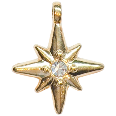 Gold Sparkle North Star Charm