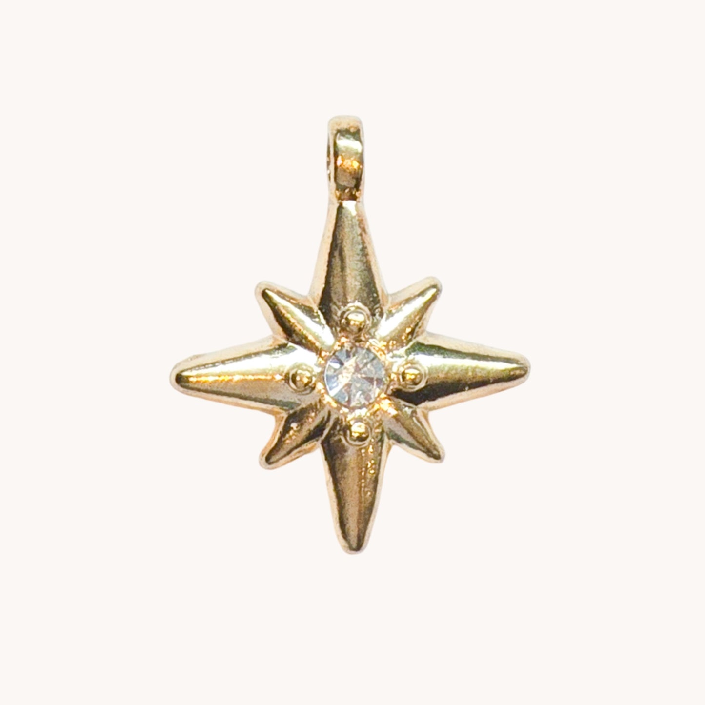 Gold Sparkle North Star Charm