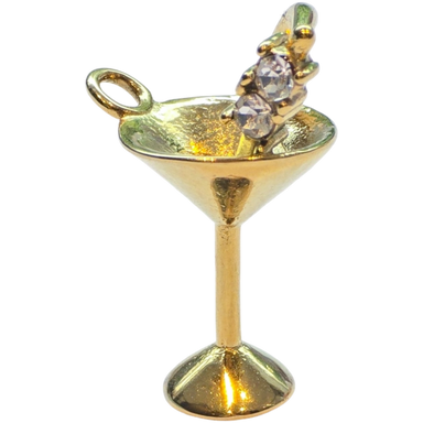 Gold Sparkly Margarita Charm