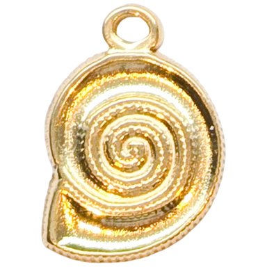 Gold Spiral Shell Charm