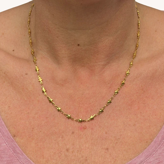 Gold Star Chain Necklace