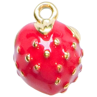 Gold Strawberry Charm