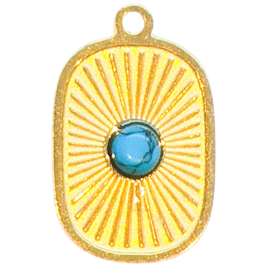 Gold Sunburst Gem Charm